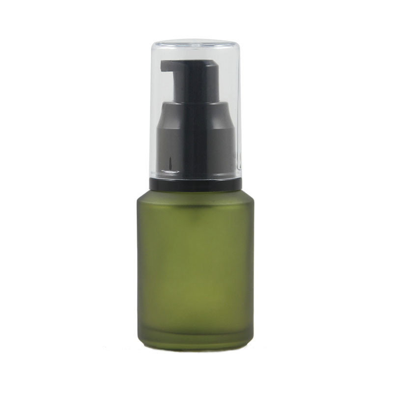 Frosted Olive Bottle Lotion Pump
