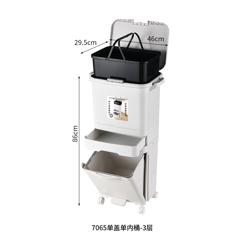 Single lid, single inner drum, three layers, 49L