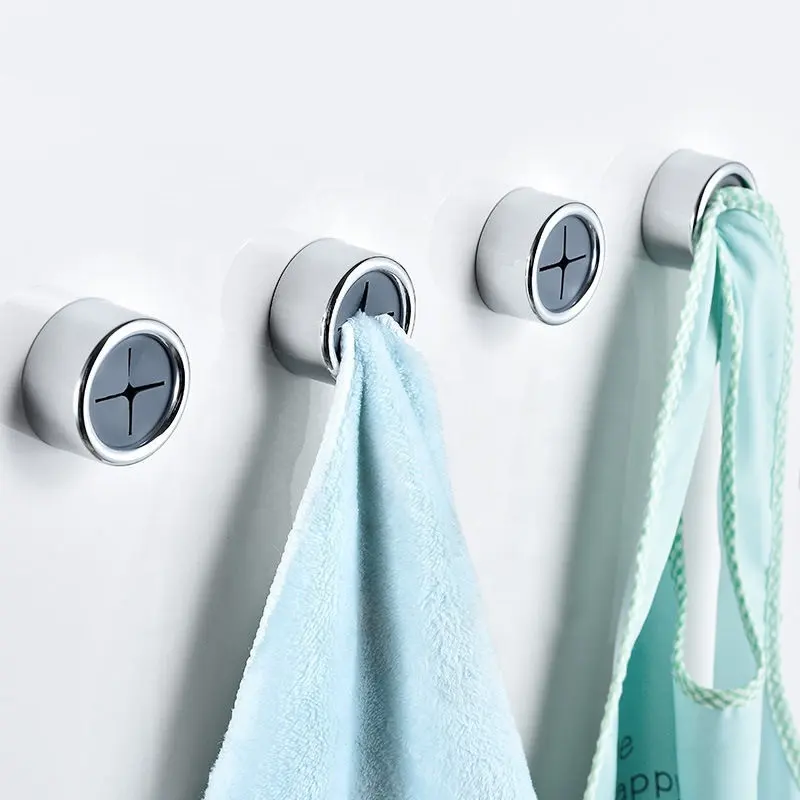 Wholesale Kitchen Towel hooks Holder push plug Wall Mount Self Adhesive tea Towel Hanger Dish Towel Holder hooks