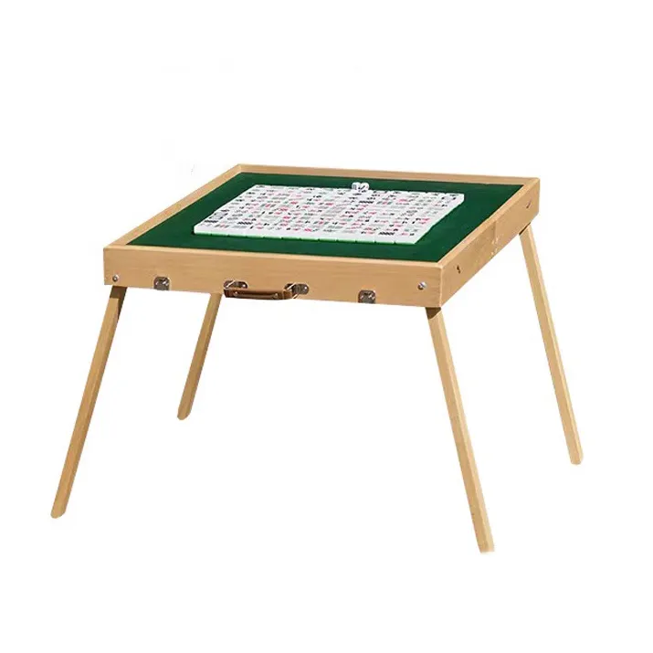 entertainment poker table Portable mahjong table wooden mahjong table foldable for camping