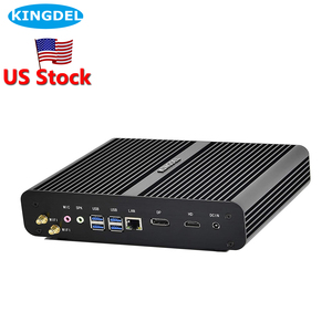 US Stock Business Mini Desktop <strong>Computer</strong>, i7 10th Gen CPU, 16GB DDR4/256GB NVMe SSD, | 4K UHD Dual Display HD+DP, Fanless - Product Image 1