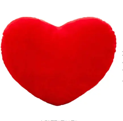 Campione gratuito peluche farcito cuscino cuore rosso per il riposo/regalo di san valentino peluche cuscino a forma di cuore/peluche cuscino cuore rosso per il riposo