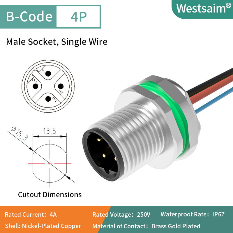 M12-B-4P mâle PG9