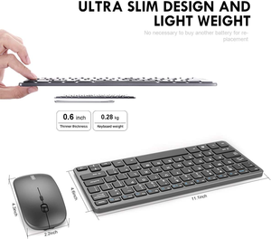 Conjunto de teclado y ratón inalámbrico para oficina en casa, combinación de teclado y ratón USB para regalo