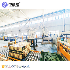 Paletizador automático completo con sistema de carga y descarga de palets para cajas bolsas y otros productos con CE ISO COC