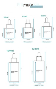 送料無料空30ml 40ml 50ml 100ml 120mlガラスオイルドロップボトルエッセンシャルオイルボトルドロッパーフロストセラム香水瓶 - Product Image 6