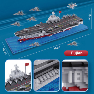 Children DIY Construction <strong>Toy</strong> Brick Set ABS Plastic Warship Building Block Educational Militarily <strong>Battleship</strong> Model - Product Image 5