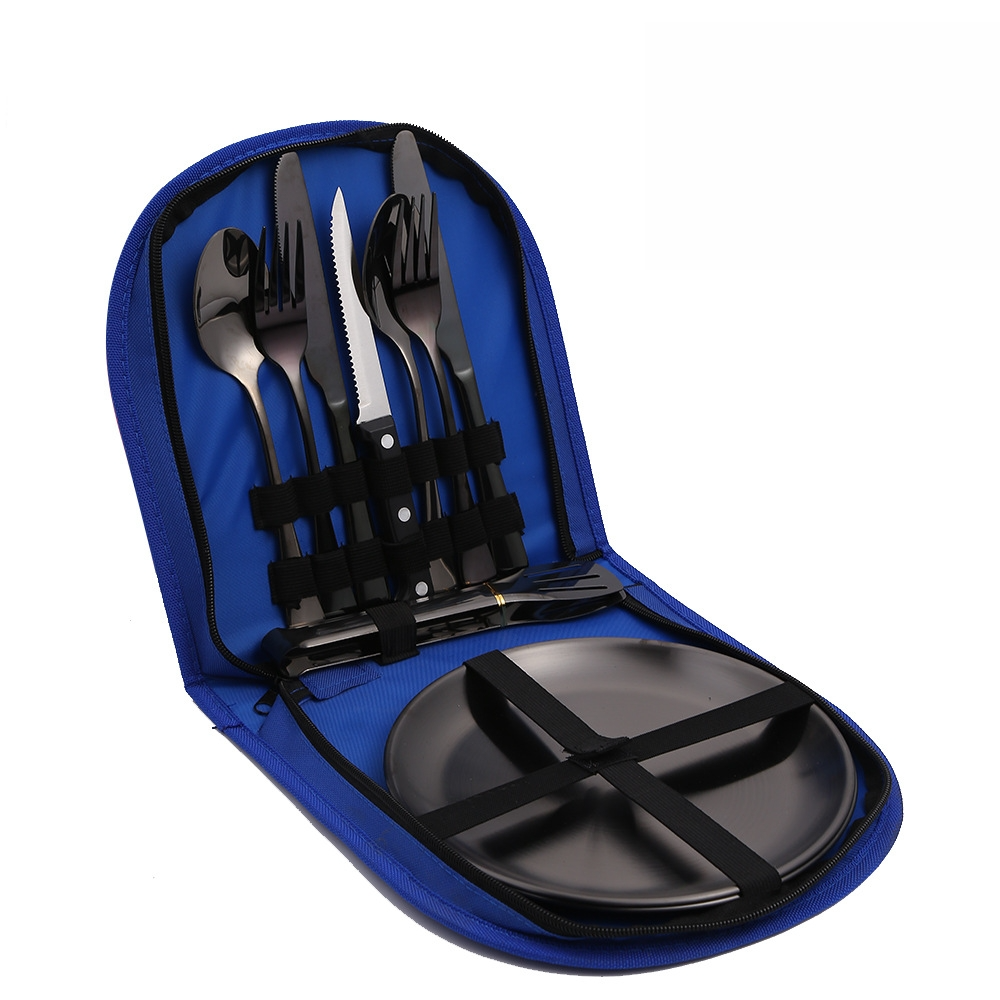 Black Double Set (Blue Cloth Bag)