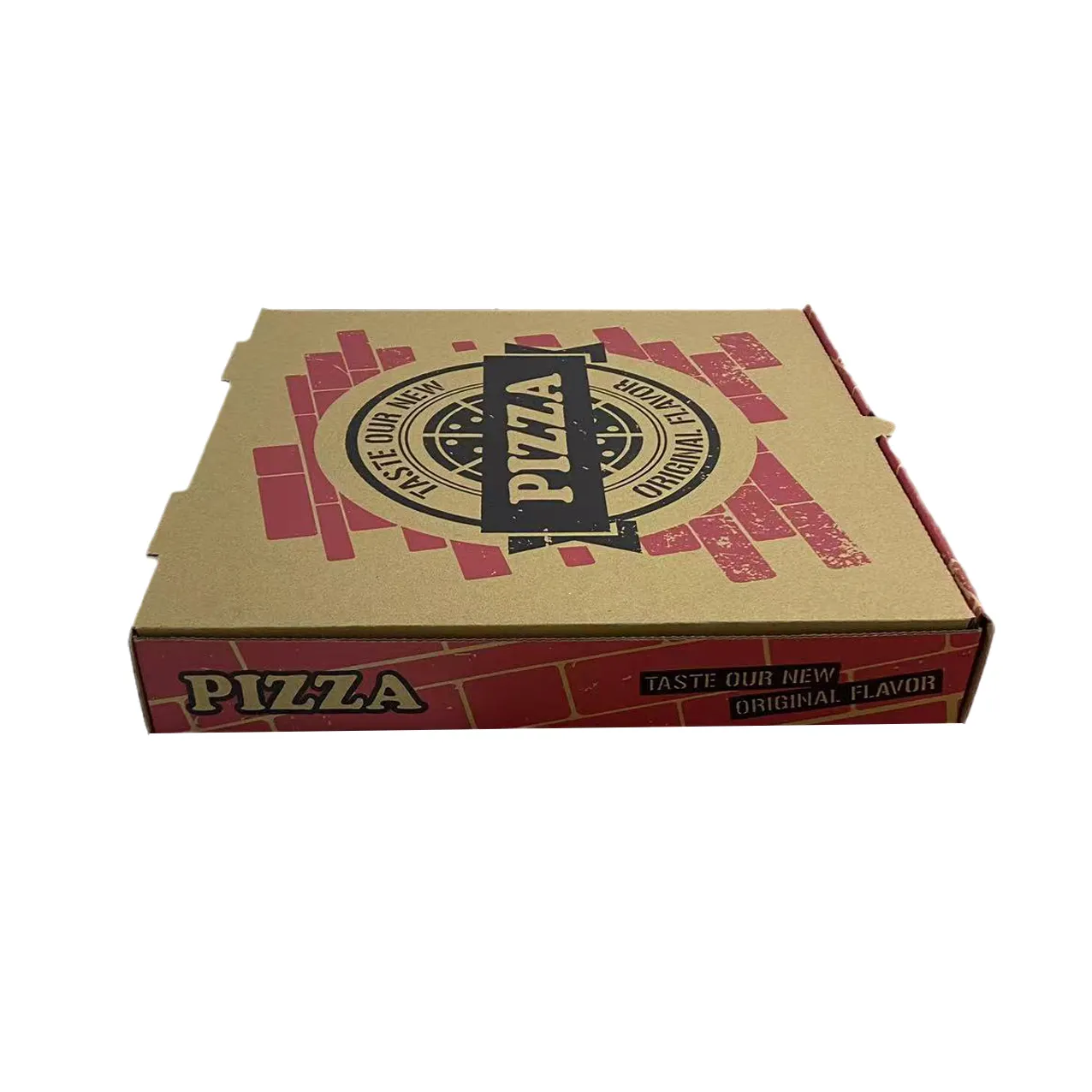 Folding price list corrugated food grade printed pizza custom boxes