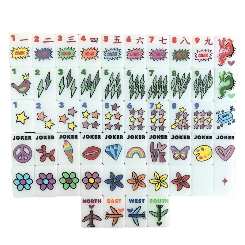Tuiles de mahjong blanches