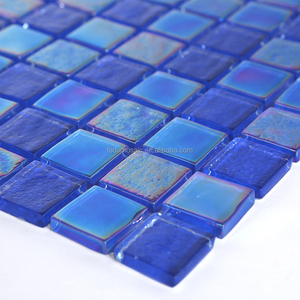 Màu xanh gạch một cửa nhà cung cấp óng ánh pha lê hồ bơi khảm thủy tinh gạch backsplash vuông hồ bơi khảm X5 - Product Image 5