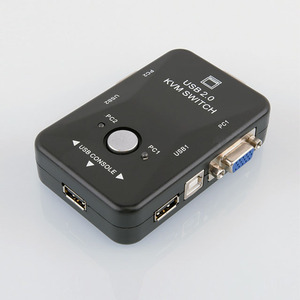 <strong>KVM</strong> <strong>Switch</strong> Box Monitor Control Two PC's 2 Port VGA USB Keyboard Printer Mouse