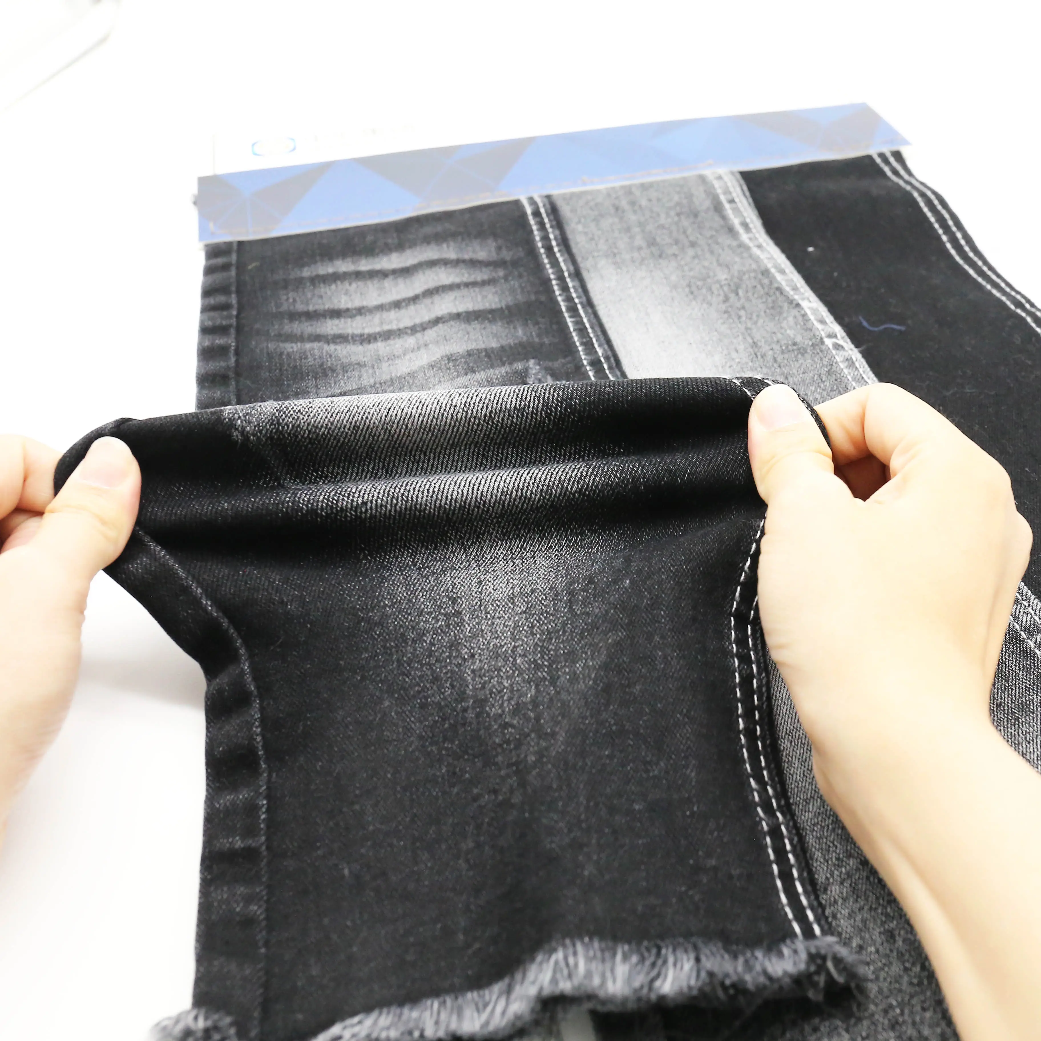 Bon tissu denim jeans en tissu jeans stretch arc-en-ciel de haute qualité