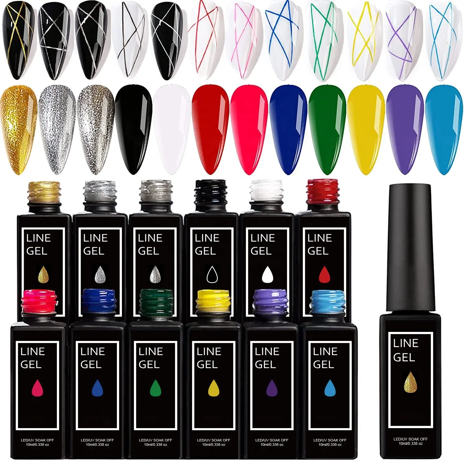 Delineador de esmalte de Gel para uñas, Kit de 36 colores, logotipo personalizado, oferta, servicio OEM, muestras gratis
