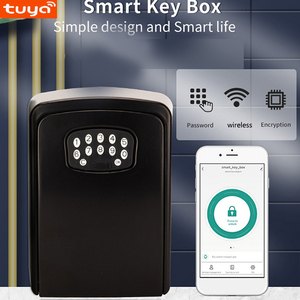 Duvar montaj akıllı parmak izi Bluetooth Tuya güvenli anahtar kutusu şifreli kilit kutu taşınabilir su geçirmez sıfırlanabilir kod ev anahtarı - Product Image 2