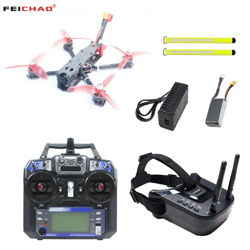 FEICHAO Xy-4 4inch 175mm FPV Drone with Glasses 3-4S F411 Flight Control 2700kv Motor FLYSKY Remote Control DIY RC Quadcopter