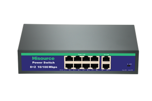 Conmutador POE de extensión de entrada y salida de CC 15V 250 W, 24/24, 8 + 2 puertos, 120 M, W - Product Image 2