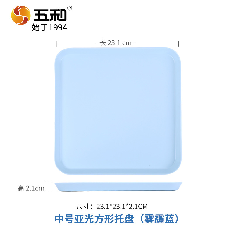 Matte square tray 4093C (dusty blue)