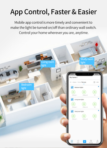 Ewelink EU UK Smart WiFi interruttore della luce pulsante interruttore a parete Alexa casa Google integrazione 10A 250V senza filo neutro - Product Image 5