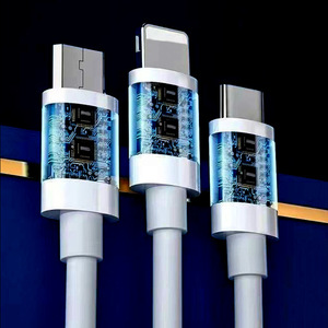 สายดาต้าสามฟังก์ชันในตัวเดียวชาร์จเร็วสุดๆสำหรับ iPhone USB Type-C ความยาว2เมตร - Product Image 2