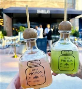 Toplu Patron 375ml kokteyl içme Mini şişe Tequila plastik pipetli bardak - Product Image 5