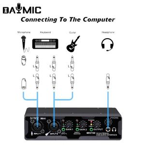 DAYMIC DM202 profession elle Studio aufnahme 2 Eingang 2 Ausgang USB-Audio-Schnitts telle Soundkarte Audio-Interface-Mixer - Product Image 6