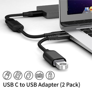 Typ-C-zu-USB3.0-OTG-Kabel 0,2 m Datenübertragungs-Lade datenkabel Typ c Nylon-geflochtenes Draht-Aluminiumlegierungs-Shell-Netz kabel - Product Image 2