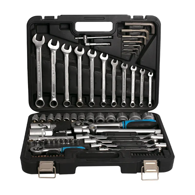 FIXTEC Professional Multifunktions-77-PCS-Handwerkzeugset Auto-Autoreparaturwerkzeug-Kit mit Koffer-Mechaniker-Handwerkzeug satz