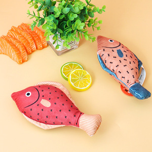 Manufacture Health <strong>Safe</strong> Material Plush <strong>Catnip</strong> Fish Toy for Cat Interactive Cat Toys