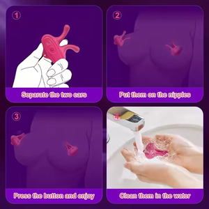 Tragbarer Nippel clip Vibrator Tease Nippel Brust stimulator Brust G-Punkt <span class=keywords><strong>Massage</strong></span> gerät Adult Female Mastur bator Produkt - Product Image 6