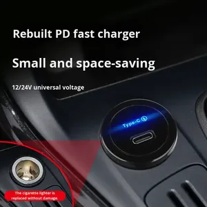 カスタムOEMミニ急速充電カーチャージャー携帯電話車両タイプCインターフェース充電器12-24V PD - Product Image 3