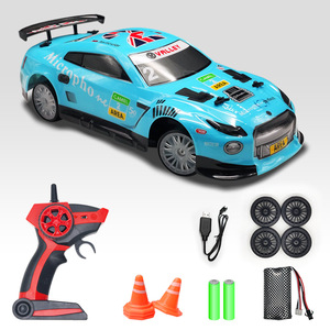 High-Speed 2.4G Remote <strong>Control</strong> <strong>1</strong>:14 Ratio LED Light Electric Racing Car Four-Wheel Drive Drift Car for Expert Operators