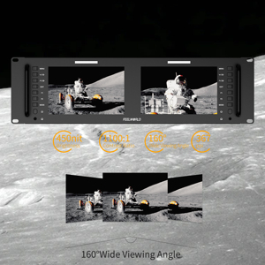 FEELWORLD Dual 7&quot; IPS Panel 3G SDI <strong>HDMI</strong> <strong>Inputs</strong> Mounted Rack Monitor Portable Second Screen <strong>Display</strong> Lnputs 19inch Rack Monitor - Product Image 2