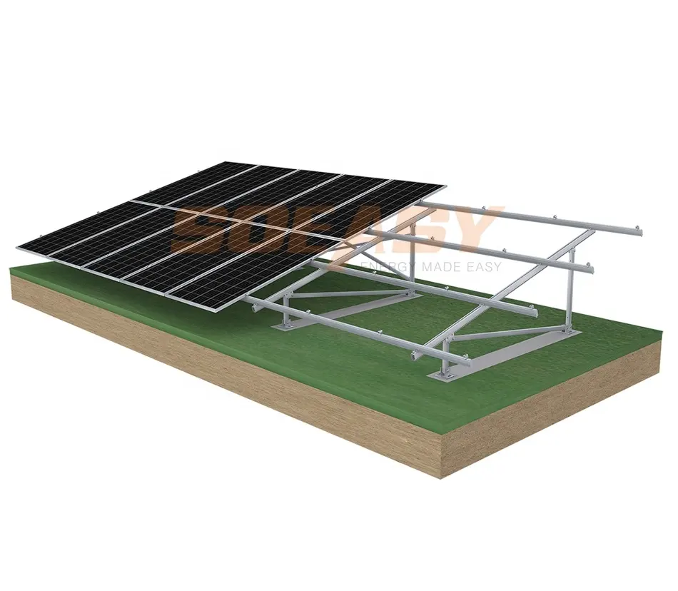 SOEASY Solar Panel Mounting Racking System Aluminum Structure For Large Scale Solar Power Plant