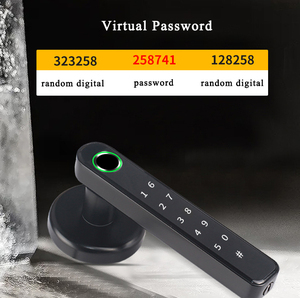 Telefon uygulaması. Uzaktan erişim kontrolü wifi anahtarsız giriş elektronik dijital kapı kilidi topuzu tuş takımı parmak izi tuya akıllı kapı kilidi - Product Image 2