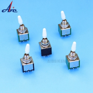 ABILKEEN 6 Pin lehim terminali 6mm mavi geçiş anahtarı su geçirmez kapak DPDT ON-ON iki yönlü geçiş anahtarı - Product Image 5