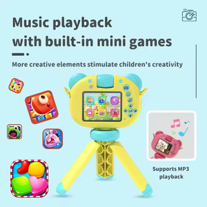 D10 Kids Digital <strong>Camera</strong> With Tripods HD 2.4 Inch Screen 4800w High-definition 180 Lens Capable Flipping Shooting Photo Video MP3 - Product Image 6