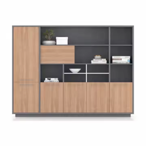 ファイルキャビネット木製シンプルでモダンなオフィスファイルデータ収納キャビネット中空仕切り - Product Image 6
