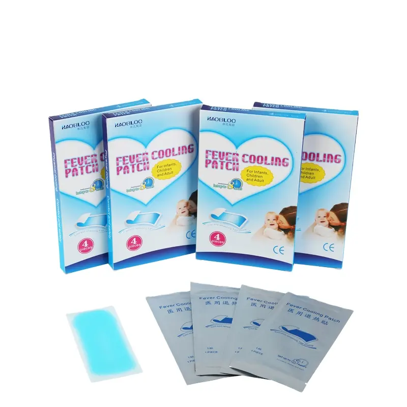 Idrogel antipiretico pasta bambino febbre cool patch/febbre rilievo di raffreddamento del gel/pastiglie