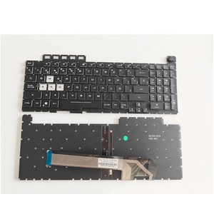 Teclado para portátil Asus fx506, teclas blancas y negras con retroiluminación sin puntero, tecla de entrada grande - Product Image 2