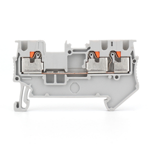 PT1.5-TWIN 1入力2出力プッシュで端子ブロックスプリングDinレール端子ブロック - Product Image 1