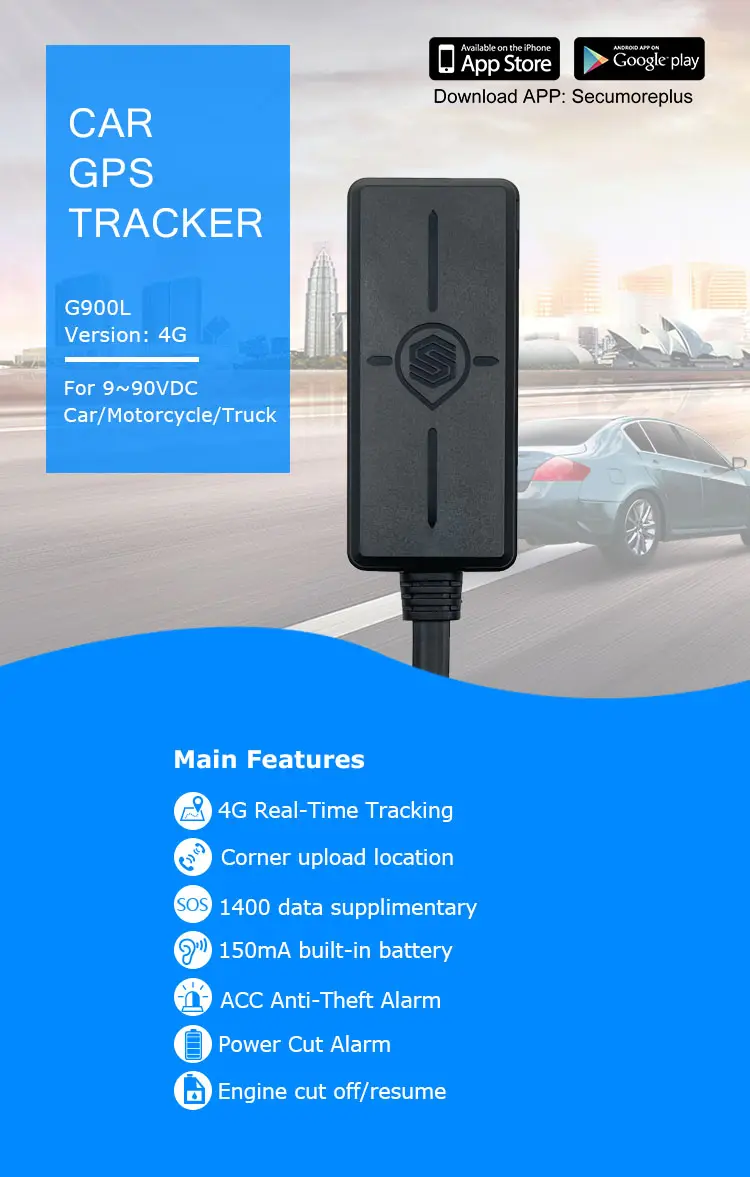 Mini voiture gps tracker 4g dispositif véhicule avec moteur coupé voiture tracker gps suivi en temps réel gps tracker