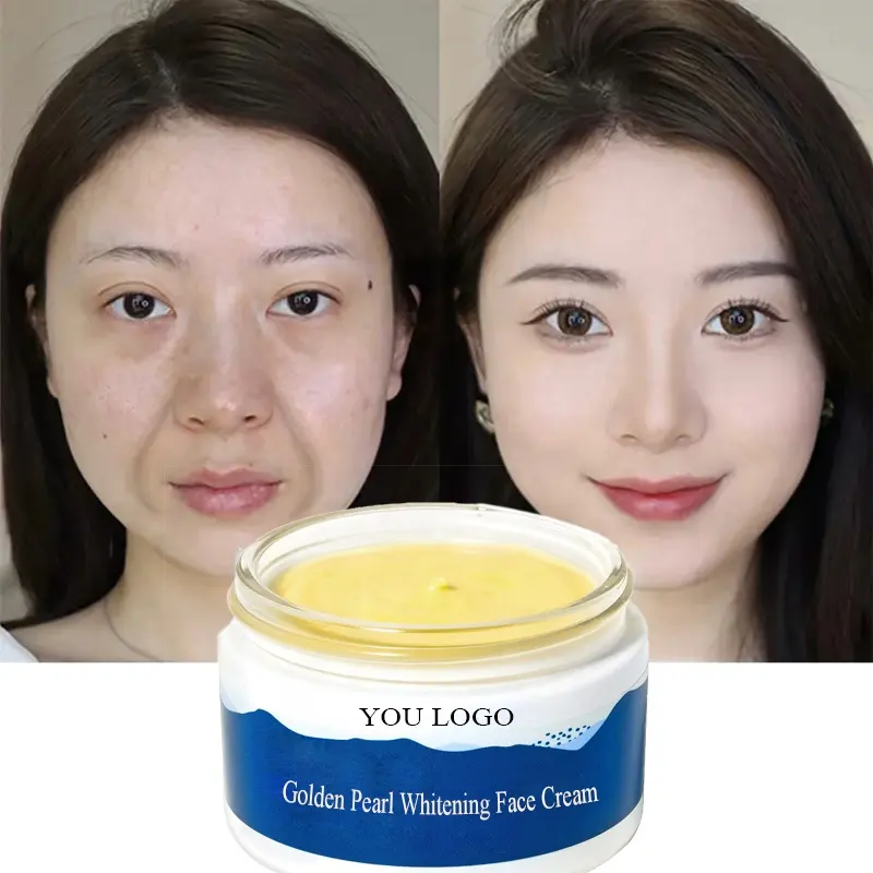 2023 गोल्डन मोती Whitening चेहरा क्रीम विरोधी उम्र बढ़ने झुर्रियों विटामिन सी कोलेजन हल्दी मॉइस्चराइजिंग Melasma को हटाने क्रीम