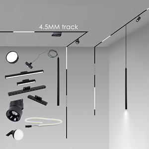 4.5mm Embedded Magnetic Track Light System <strong>LED</strong> Track Light Aluminum Body Low Voltage 48V Suitable for Indoor Ceiling