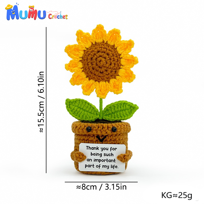 Sunflower Orange Pot Potted Plant