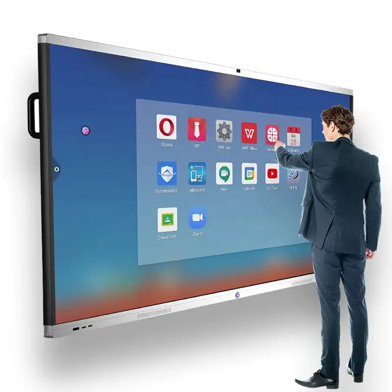 55 65 75 inch Finger Multi Touch Smart Lcd Display smart interactive whiteboard for education/conference