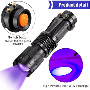TOPCOM-Linterna UV Scorpion 395, luz negra, luz ultravioleta Led, luz negra, Linterna UV para detección de dinero - Product Image 2