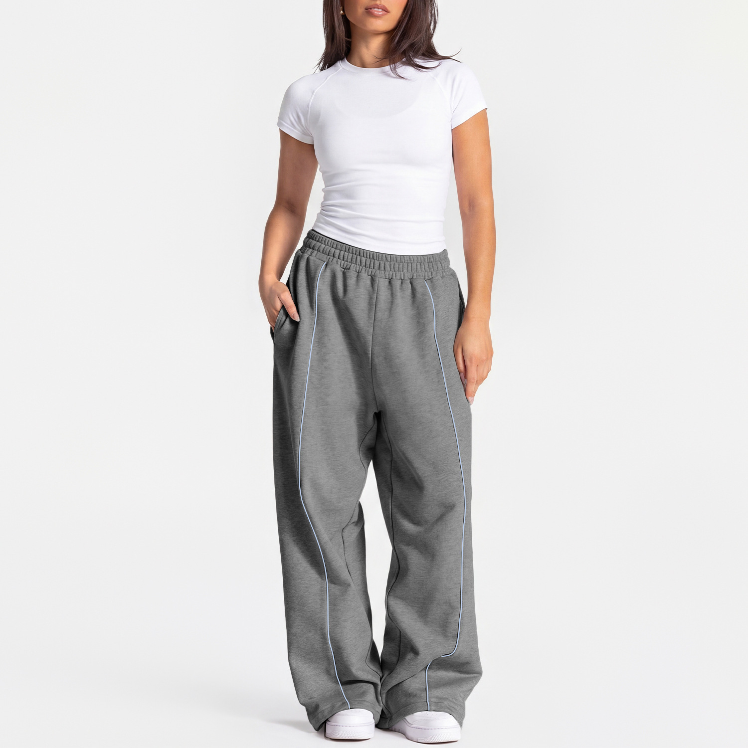 Camicie bianche+pantaloni grigio scuro