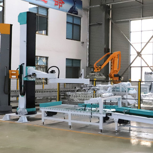 Apilador automático de bolsas de 120kg, Robot paletizador de 1-10 pisos, componentes de núcleo de rodamiento mecánico, paletas de cartón para latas de papel