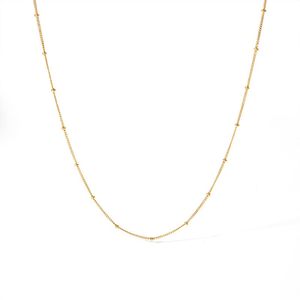 Bayanlar 18k altın kaplama Trendy kolye 33cm + 5cm bağlantı zinciri yıldönümleri için altın puanl N0031 - Product Image 1